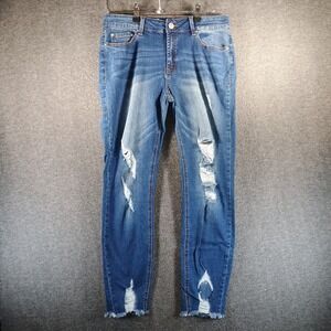 NWT Resfeber Los Angeles Collection Jeans Women 12 Boyfriend Distressed Raw Hem‎